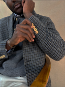 GREY CHECKED COAT