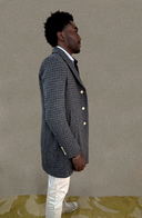 GREY CHECKED COAT