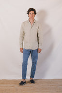 BEIGE SPORT LINEN SNC SHIRT