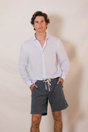 DEEP BLUE JOGGER LINEN SHORT