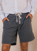 DEEP BLUE JOGGER LINEN SHORT