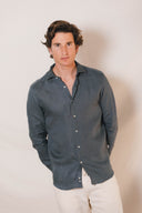 LEAD GREY SPORT LINEN SNC SHIRT