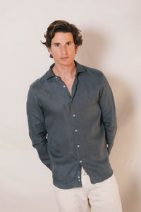 LEAD GREY SPORT LINEN SNC SHIRT