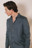 LEAD GREY SPORT LINEN SNC SHIRT