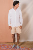 WHITE SPORT LINEN SNC SHIRT