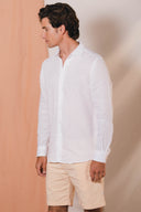 WHITE SPORT LINEN SNC SHIRT