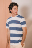 OFFWHITE/WASHED NAVY LE BLEU OCÉAN T-SHIRT