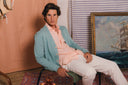WAFFLE AQUA CARDIGAN