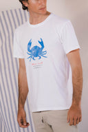 WHITE BLUE CRAB T-SHIRT