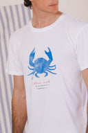 WHITE BLUE CRAB T-SHIRT