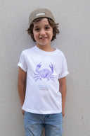 WHITE NEW PURPLE CRAB KIDS T-SHIRT