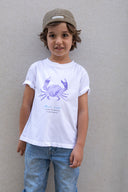 WHITE NEW PURPLE CRAB KIDS T-SHIRT