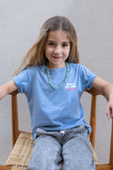 TWILIGHT BLUE BORN IN THE SOUTH PINK KIDS T-SHIRT