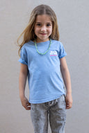 TWILIGHT BLUE BORN IN THE SOUTH PINK KIDS T-SHIRT