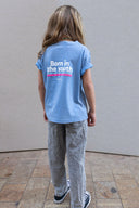 TWILIGHT BLUE BORN IN THE SOUTH PINK KIDS T-SHIRT