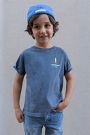 WASHED NAVY THE GENT KIDS T-SHIRT