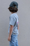 LIGHT GREY BORN IN THE SOUTH PINK KIDS T-SHIRT