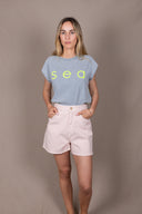 LIGHT GREY/YELLOW SEA SOLEIL T-SHIRT