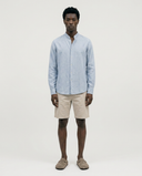 DENIM STRIPES MAO SHIRT
