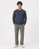 GREY MELANGE LAMBSWOOL SWEATER