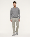 DARK GREY POLO SWEATER