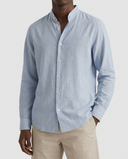 DENIM STRIPES MAO SHIRT