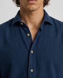 NAVY KNIT CORDUROY SHIRT