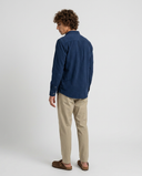 NAVY KNIT CORDUROY SHIRT