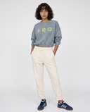 LIGHT GRAY/YELLOW SEA FEM SWEATSHIRT