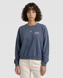 WASHED NAVY BONJOUR MADEMOISELLE FEM SWEATSHIRT