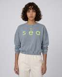 LIGHT GRAY/YELLOW SEA FEM SWEATSHIRT