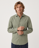 KAKI BRUSHED TWILL SHIRT