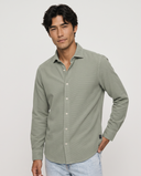 KAKI KNIT CORDUROY SHIRT