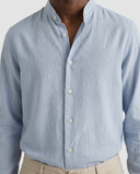 DENIM STRIPES MAO SHIRT