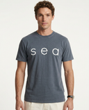 WASHED NAVY SEA T-SHIRT