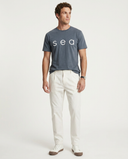 WASHED NAVY SEA T-SHIRT