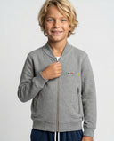 GREY KIDS BOMBER