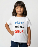 WHITE PETIT MONSIEUR KIDS T-SHIRT