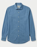 DENIM SEERSUCKER DEEP BLUE SAM SHIRT
