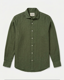 MILITARY GREEN SPORT LINEN SHIRT