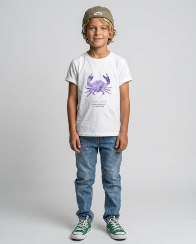 WHITE NEW PURPLE CRAB KIDS T-SHIRT