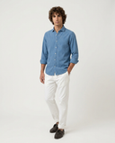 DENIM SEERSUCKER DEEP BLUE SAM SHIRT