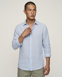 LIGHT BLUE STRIPES SPORT SHIRT