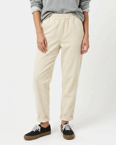 BEIGE CORDUROY FEM JOGGER LONG