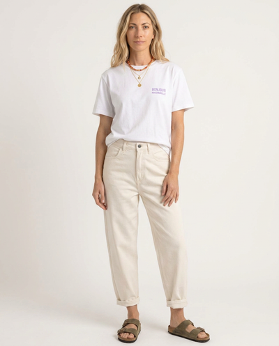 OFFWHITE CROPPED FEM TROUSERS