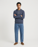 DEEP NAVY BASIC HOODIE SWEATSHIRT