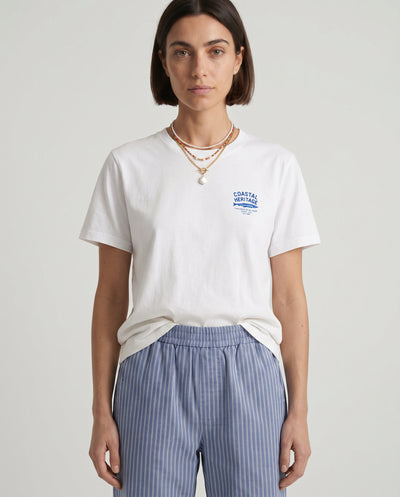 WHITE COASTAL HERITAGE REGULAR FEM T-SHIRT