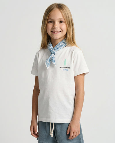 WHITE/MINT GREEN THE GENT KIDS T-SHIRT