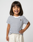 NAVY/WHITE STRIPES PATCH SAMMY KIDS T-SHIRT
