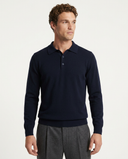 NAVY POLO SWEATER 